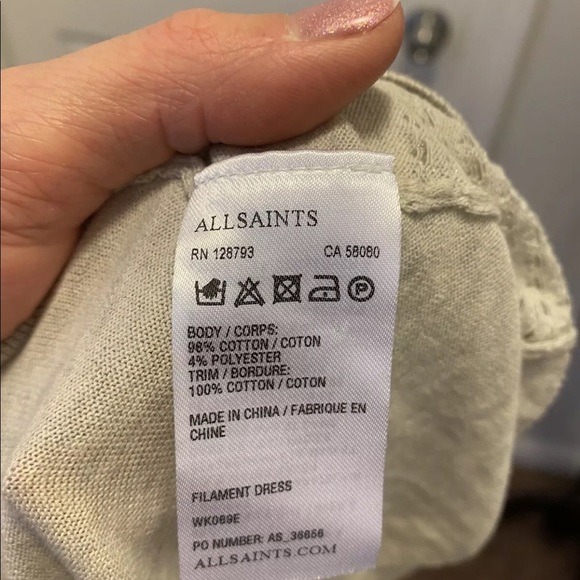 ALL SAINTS FILAMENT SWEATER DRESS OVERSIZEDNATURAL - Picture 7 of 7